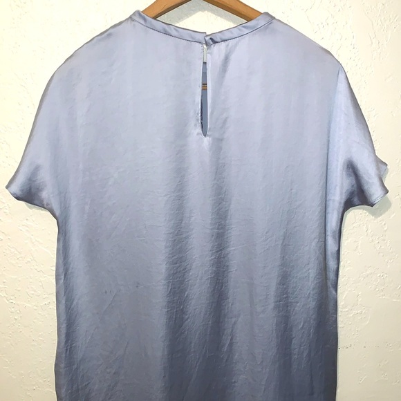 Zara Satin Silver/Gray Long Tunic Dress - Picture 3 of 7